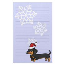 Christmas Dachshund (smooth coat) Stationery Design