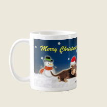 Christmas Dachshund & Snowman Mug