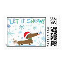 Christmas Dachshund Stamp
