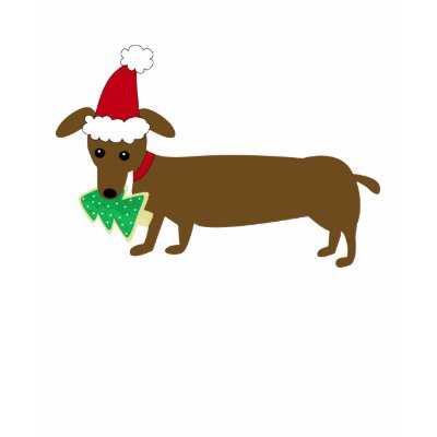 Christmas Dachshund Tshirt by totallypainted