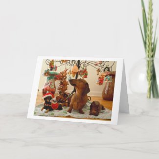 Christmas Dachshund (Ver.2) Card