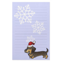 Christmas Dachshund (wirehair) Stationery Paper