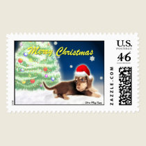 Christmas Dachshund (Xmas Tree) Postage postage