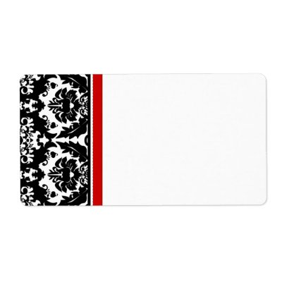 Christmas Damask  Address Labels -
