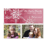 Christmas Damask Snowflake - Hot Pink Post Cards