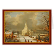 Christmas Day Services - Vintage Card