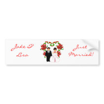 Christmas/December Just Married Bumper Sticker bumper stickers