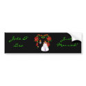 Christmas/December Just Married I Bumper Sticker bumper stickers