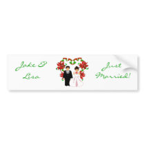 Christmas/December Just Married I Bumper Sticker bumper stickers