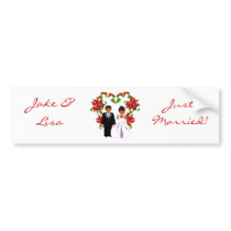 Christmas/December Just Married II Bumper Sticker bumper stickers