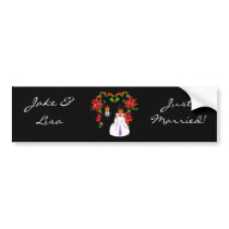 Christmas/December Just Married II Bumper Sticker bumper stickers