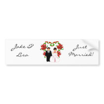 Christmas/December Just Married II Bumper Sticker bumper stickers