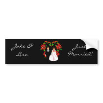 Christmas/December Just Married II Bumper Sticker bumper stickers