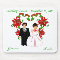 Christmas/December Wedding Shower I Mousepad