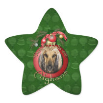 Christmas - Deck the Halls - Afghans Star Sticker