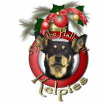 Christmas - Deck the Halls - Australian Kelpie Photo Sculptures