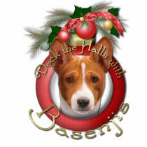 Christmas - Deck the Halls - Basenjis Photo Cut Outs