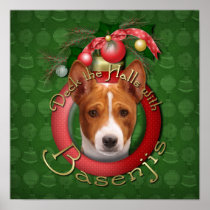 Christmas - Deck the Halls - Basenjis Posters