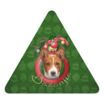 Christmas - Deck the Halls - Basenjis Sticker
