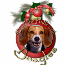 Christmas - Deck the Halls - Beagles Cut Out