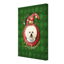 Christmas - Deck the Halls - Bichons Canvas Prints