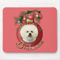 Christmas - Deck the Halls - Bichons Mousepad