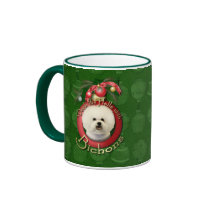 Christmas - Deck the Halls - Bichons Coffee Mug