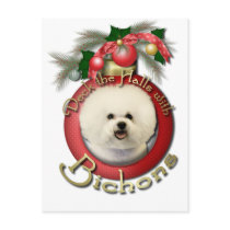 Christmas - Deck the Halls - Bichons Post Card