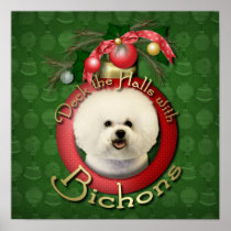 Christmas - Deck the Halls - Bichons Print