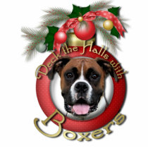 Christmas - Deck the Halls - Boxers - Vindy Acrylic Cut Outs