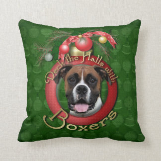 boxer christmas pillow