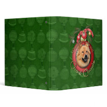 Christmas - Deck the Halls - Chow Chow - Cinny 3 Ring Binder