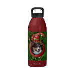 Christmas - Deck the Halls - Corgis Reusable Water Bottle