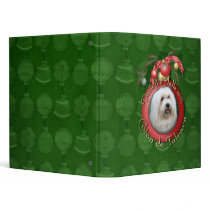 Christmas - Deck the Halls - Coton de Tulear Vinyl Binder