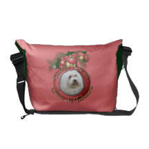 Christmas - Deck the Halls - Coton de Tulears Courier Bag