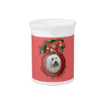 Christmas - Deck the Halls - Coton de Tulears Beverage Pitchers