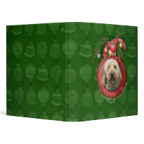 Christmas - Deck the Halls - Goldendoodles Vinyl Binder