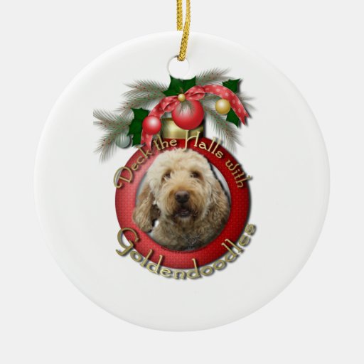 goldendoodle ornament deck the halls goldendoodles ceramic goldendoodle ornament deck the halls goldendoodles ceramic