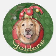 Christmas - Deck the Halls - Goldens Sticker