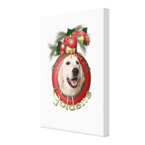 Christmas - Deck the Halls - Goldens - Tebow Stretched Canvas Print