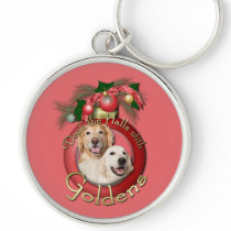 Christmas - Deck the Halls - Goldens  Tebow Corona Keychain