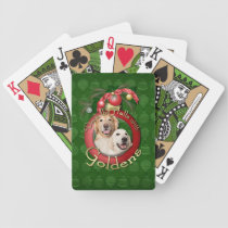 Christmas - Deck the Halls - Goldens  Tebow Corona Bicycle Playing Cards