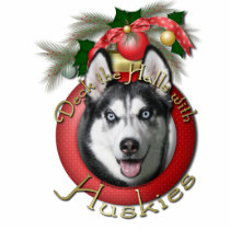 Christmas - Deck the Halls - Huskies Photo Cutout