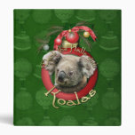 Christmas - Deck the Halls - Koalas 3 Ring Binder
