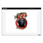 Christmas - Deck the Halls - Labrador - Black Decals For Laptops