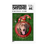 Christmas - Deck the Halls - Labradors - Chocolate postage