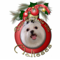 Christmas - Deck the Halls - Malteses Photo Cut Outs