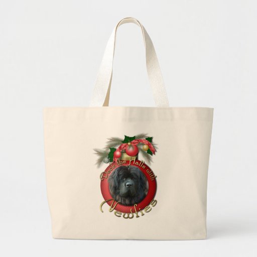 Christmas - Deck the Halls - Newfie Canvas Bag