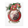 Christmas - Deck the Halls - Pitbull -Jersey Girl Postcard