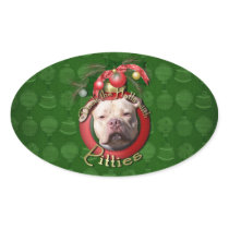 Christmas - Deck the Halls - Pitbull -Jersey Girl Sticker